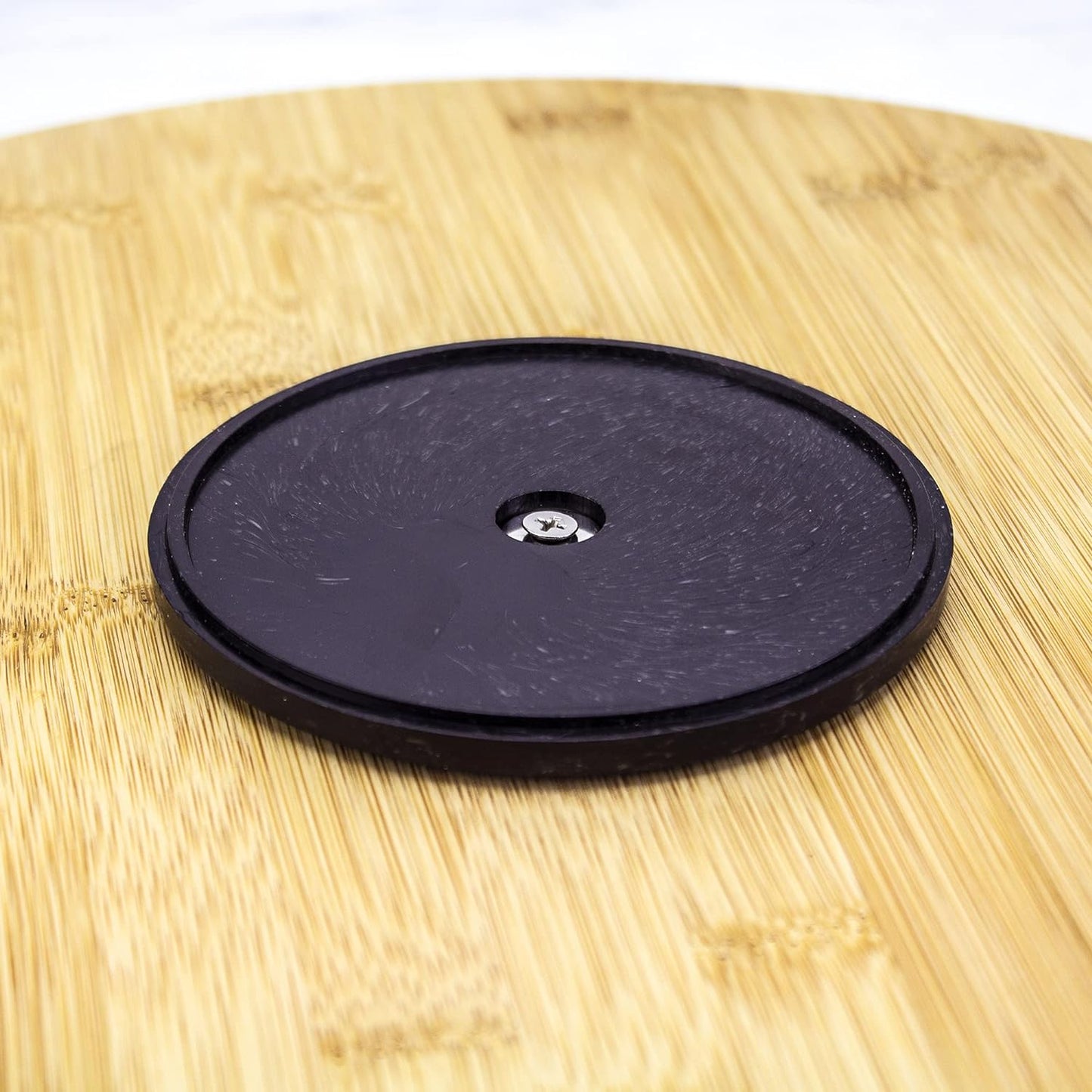 Lazy Susan Organizer for Cabinet, Pantry or Tabletop – 14" Bamboo Turntable for Kitchen, Counter or Spice Rack Storage